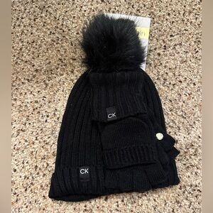 Calvin Klein winter hat and gloves